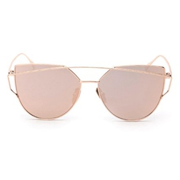 Accessories - ↡SALE↡ Rose Gold Wing Tip Sunglasses